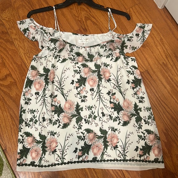 M.S.S.P off the shoulder floral top sz XL - Picture 1 of 6
